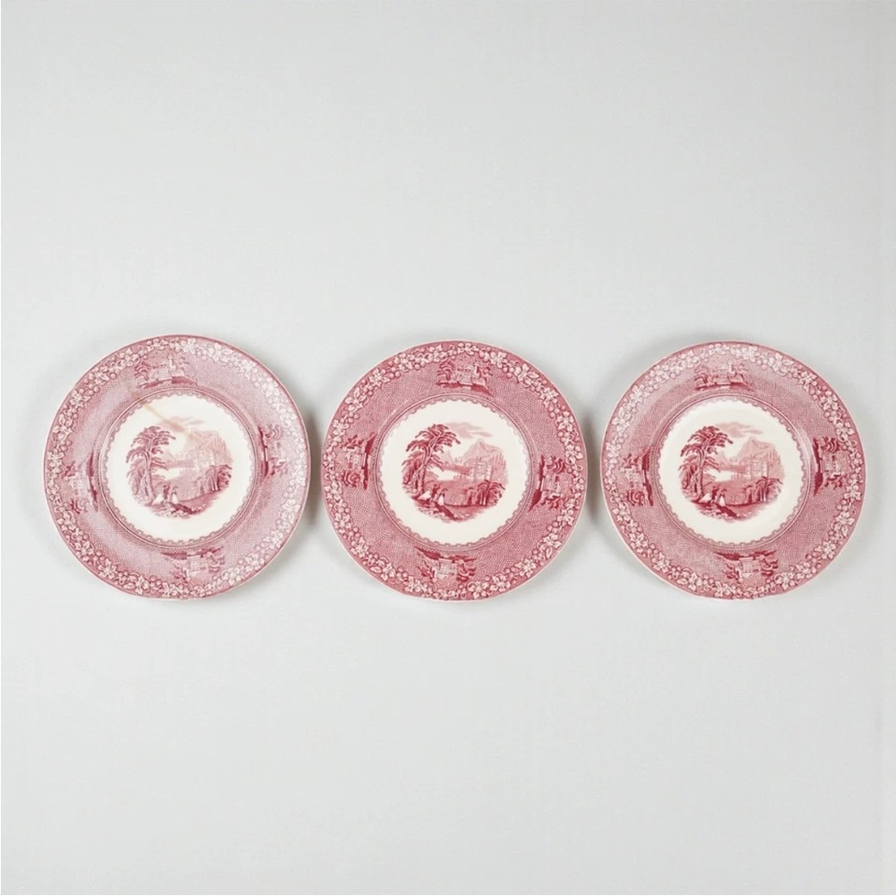 Vintage Jenny Lind 1795 Royal Staffordshire Pottery England 6.5” Plate Set Of 3